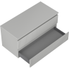 Mexen Rivel armoire de salle de bains sous lavabo 100 cm avec plateau, 2 tiroirs, rainurée, gris mat - 91A20-10047-2-BFFC62