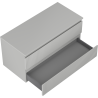 Mexen Rivel meuble de salle de bain sous-lavabo 100 cm avec dessus, 2 tiroirs, rainuré, gris mat - 91A20-10047-2-BFFC62