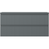 Mexen Rivel armoire de salle de bain sous lavabo 100 cm avec plan, 2 tiroirs, rainurée, graphite mat - 91A20-10047-2-BFFC66
