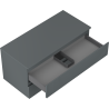 Mexen Rivel meuble de salle de bain sous lavabo 100 cm avec plateau, 2 tiroirs, rainuré, graphite mat - 91A20-10047-2-BFFC66