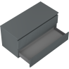 Mexen Rivel meuble de salle de bain sous lavabo 100 cm avec plateau, 2 tiroirs, rainuré, graphite mat - 91A20-10047-2-BFFC66