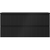Mexen Rivel meuble de salle de bains sous-vasque 100 cm avec plateau, 2 tiroirs, rainuré, noir mat - 91A20-10047-2-BFFC71