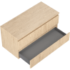 Mexen Rivel meuble de salle de bain sous-vasque 100 cm avec plan, 2 tiroirs, rainuré, chêne - 91A20-10047-2-BFFC81