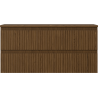 Mexen Rivel meuble de salle de bain sous lavabo 100 cm avec plateau, 2 tiroirs, rainuré, noyer - 91A20-10047-2-BFFC86