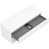 Mexen Rivel meuble de salle de bain sous-lavabo 120 cm avec plateau, 2 tiroirs, rainuré, blanc mat - 91A20-12047-2-BFFC01