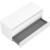 Mexen Rivel meuble de salle de bains sous lavabo 120 cm avec plan, 2 tiroirs, rainuré, blanc mat - 91A20-12047-2-BFFC01