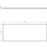 Mexen Rivel meuble de salle de bain sous-lavabo 120 cm avec plateau, 2 tiroirs, rainuré, blanc mat - 91A20-12047-2-BFFC01