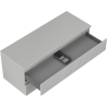 Mexen Rivel meuble sous-lavabo 120 cm avec plan, 2 tiroirs, rainuré, gris mat - 91A20-12047-2-BFFC62