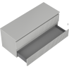 Mexen Rivel armoire de salle de bain sous lavabo 120 cm avec plateau, 2 tiroirs, rainurée, gris mat - 91A20-12047-2-BFFC62