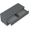 Mexen Rivel meuble de salle de bain sous-lavabo 120 cm avec plan, 2 tiroirs, rainuré, graphite mat - 91A20-12047-2-BFFC66