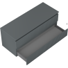Mexen Rivel meuble de salle de bain sous-lavabo 120 cm avec plan, 2 tiroirs, rainuré, graphite mat - 91A20-12047-2-BFFC66