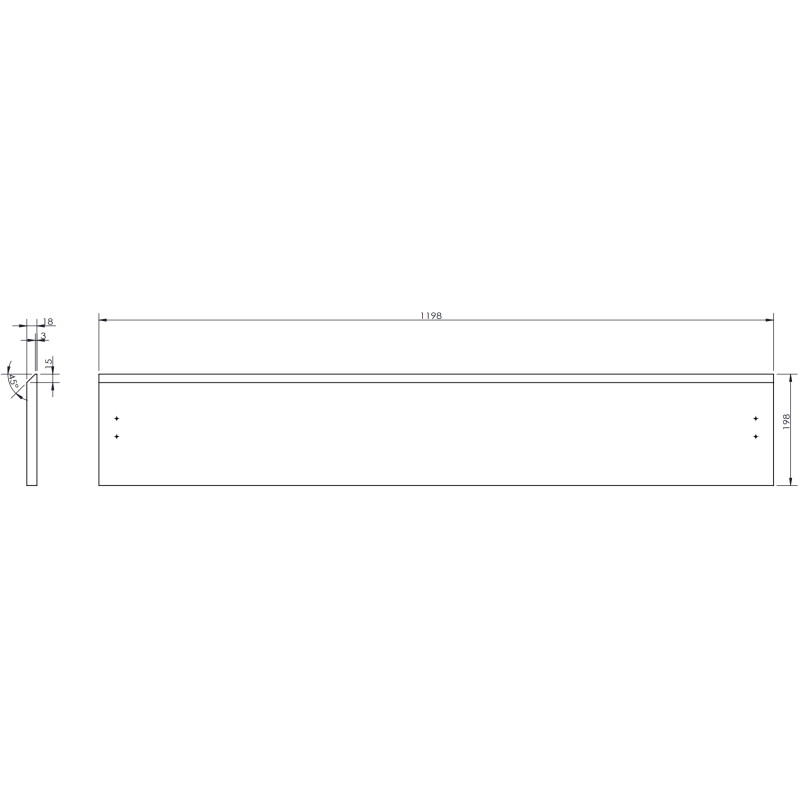 Mexen Rivel meuble sous-lavabo de salle de bain 120 cm avec plan, 2 tiroirs, rainuré, noir mat - 91A20-12047-2-BFFC71