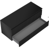 Mexen Rivel meuble de salle de bain sous lavabo 120 cm avec plateau, 2 tiroirs, rainuré, noir mat - 91A20-12047-2-BFFC71