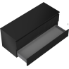 Mexen Rivel meuble de salle de bain sous-vasque 120 cm avec plateau, 2 tiroirs, rainuré, noir mat - 91A20-12047-2-BFFC71