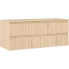 Mexen Rivel meuble de salle de bain sous-lavabo 120 cm avec plateau, 2 tiroirs, rainuré, chêne - 91A20-12047-2-BFFC81