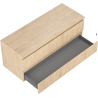 Mexen Rivel meuble de salle de bain sous-lavabo 120 cm avec plateau, 2 tiroirs, rainuré, chêne - 91A20-12047-2-BFFC81