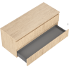 Mexen Rivel meuble de salle de bain sous-vasque 120 cm avec plateau, 2 tiroirs, rainuré, chêne - 91A20-12047-2-BFFC81