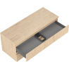 Mexen Rivel meuble de salle de bain sous-lavabo 120 cm avec plateau, 2 tiroirs, rainuré, chêne - 91A20-12047-2-BFFC81