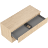 Mexen Rivel meuble de salle de bain sous-vasque 120 cm avec plateau, 2 tiroirs, rainuré, chêne - 91A20-12047-2-BFFC81