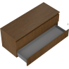 Mexen Rivel meuble de salle de bain sous lavabo 120 cm avec plan, 2 tiroirs, rainuré, noyer - 91A20-12047-2-BFFC86