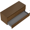 Mexen Rivel meuble de salle de bain sous lavabo 120 cm avec plateau, 2 tiroirs, rainuré, noyer - 91A20-12047-2-BFFC86