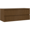 Mexen Rivel meuble de salle de bain sous lavabo 120 cm avec plateau, 2 tiroirs, rainuré, noyer - 91A20-12047-2-BFFC86