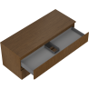 Mexen Rivel meuble de salle de bain sous lavabo 120 cm avec plan, 2 tiroirs, rainuré, noyer - 91A20-12047-2-BFFC86