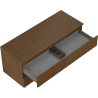 Mexen Rivel meuble de salle de bain sous lavabo 120 cm avec plateau, 2 tiroirs, rainuré, noyer - 91A20-12047-2-BFFC86