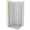 Mexen Lima Duo cabine de douche pliante 70 x 70 cm, transparent, or - 856-070-070-50-00-02
