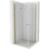 Mexen Lima Double cabine de douche pliante 80 x 80 cm, transparent, or - 856-080-080-50-00-02