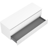 Mexen Rivel Meuble de salle de bains 140 cm avec plan de travail, 2 tiroirs, rainuré, blanc mat - 91A20-14047-2-BFFC01