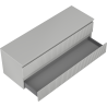 Mexen Rivel meuble de salle de bain sous vasque 140 cm avec plateau, 2 tiroirs, rainuré, gris mat - 91A20-14047-2-BFFC62