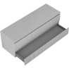Mexen Rivel meuble de salle de bains sous-lavabo 140 cm avec plateau, 2 tiroirs, rainuré, gris mat - 91A20-14047-2-BFFC62