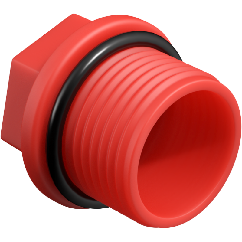 Mexen PPR court bouchon pour essais 1/2 GZ rouge - W97343-12-01