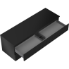 Mexen Rivel meuble de salle de bain sous-lavabo 140 cm avec plateau, 2 tiroirs, rainuré, noir mat - 91A20-14047-2-BFFC71