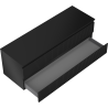 Mexen Rivel meuble de salle de bain sous-lavabo 140 cm avec plateau, 2 tiroirs, rainuré, noir mat - 91A20-14047-2-BFFC71