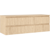 Meuble salle de bain Mexen Rivel sous vasque 140 cm avec plateau, 2 tiroirs, rainuré, chêne - 91A20-14047-2-BFFC81