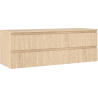 Mexen Rivel meuble de salle de bains sous-lavabo 140 cm avec plateau, 2 tiroirs, rainuré, chêne - 91A20-14047-2-BFFC81