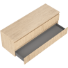 Mexen Rivel meuble de salle de bains sous-lavabo 140 cm avec plateau, 2 tiroirs, rainuré, chêne - 91A20-14047-2-BFFC81