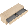 Mexen Rivel meuble de salle de bains sous-lavabo 140 cm avec plateau, 2 tiroirs, rainuré, chêne - 91A20-14047-2-BFFC81