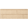 Mexen Rivel meuble de salle de bains sous-lavabo 140 cm avec plateau, 2 tiroirs, rainuré, chêne - 91A20-14047-2-BFFC81