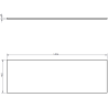 Mexen Rivel meuble de salle de bains sous-lavabo 140 cm avec plateau, 2 tiroirs, rainuré, chêne - 91A20-14047-2-BFFC81