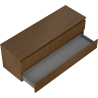 Mexen Rivel meuble de salle de bains sous-lavabo 140 cm avec plateau, 2 tiroirs, rainuré, noyer - 91A20-14047-2-BFFC86