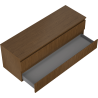 Mexen Rivel meuble de salle de bains sous vasque 140 cm avec plateau, 2 tiroirs, rainuré, noyer - 91A20-14047-2-BFFC86