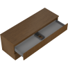 Mexen Rivel meuble de salle de bains sous-lavabo 140 cm avec plateau, 2 tiroirs, rainuré, noyer - 91A20-14047-2-BFFC86