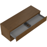 Mexen Rivel meuble de salle de bains sous vasque 140 cm avec plateau, 2 tiroirs, rainuré, noyer - 91A20-14047-2-BFFC86