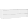 Mexen Rivel armoire de salle de bain sous lavabo 160 cm avec plateau, 2 tiroirs, rainurée, blanc mat - 91A20-16047-2-BFFC01