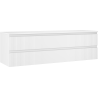 Mexen Rivel meuble sous-lavabo 160 cm avec plateau, 2 tiroirs, rainuré, blanc mat - 91A20-16047-2-BFFC01