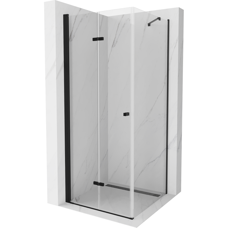 Mexen Lima cabine de douche pliante 70 x 70 cm, transparent, noir - 856-070-070-70-00
