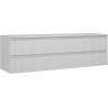 Mexen Rivel meuble de salle de bain sous lavabo 160 cm avec plateau, 2 tiroirs, rainuré, gris mat - 91A20-16047-2-BFFC62